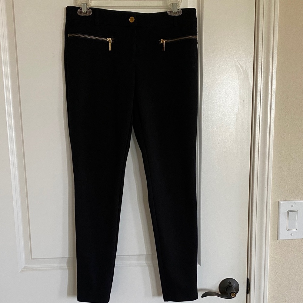 MICHAEL Michael Kors Black Stretch Knit Ankle Skinny Pants